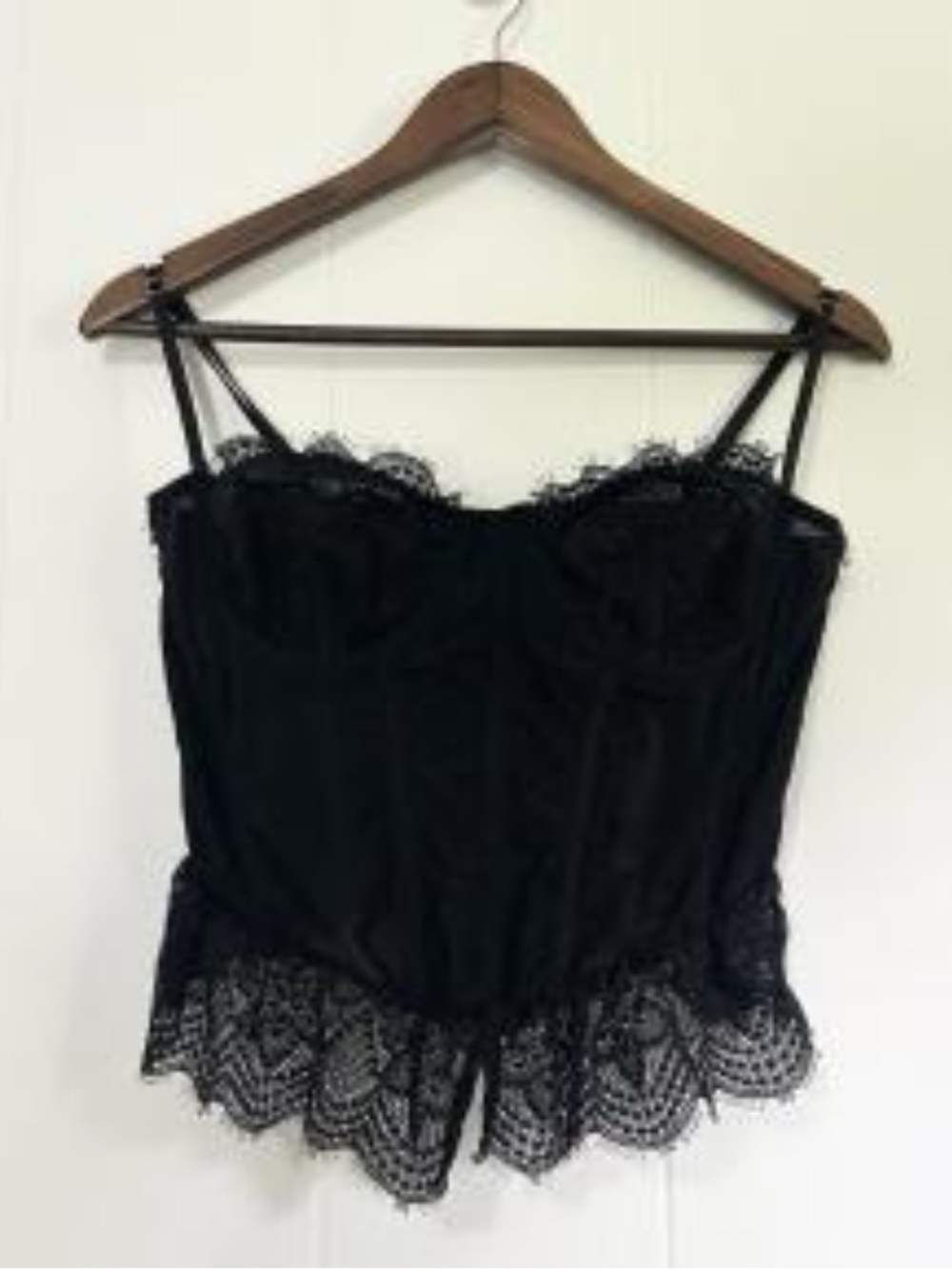 Out From Under Black Floral Lace Modern Love Corset Top